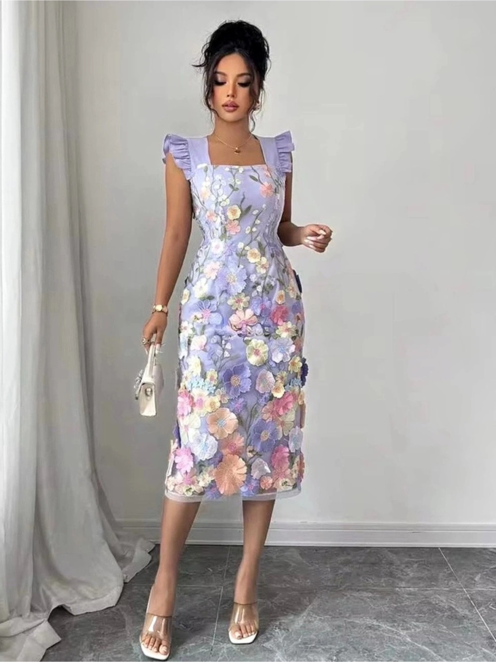 Floral Midi Dress - NEW